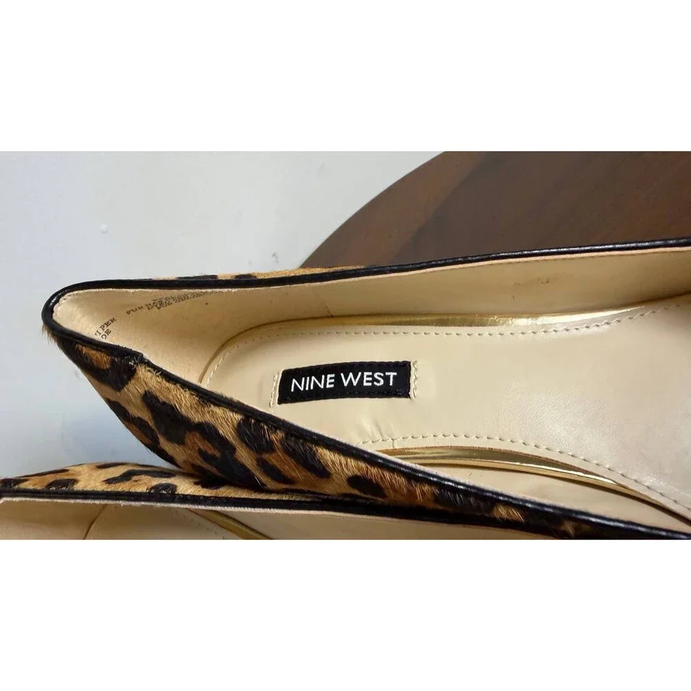 Nine West Arlene Pumps 9M Leopard Print Pointy Toe Kitten Heel NIB msrp$119 - Picture 11 of 15